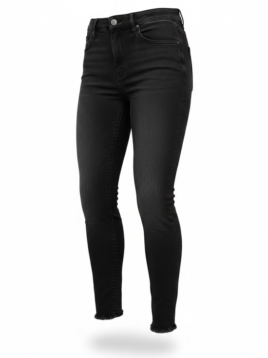 BAMBOO Denim - BAMBOO Black Skinny Jeans with Raw Hem